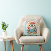 Cozy Scholar Penguin Reading Book Throw Pillow Kissen (Stuhl )