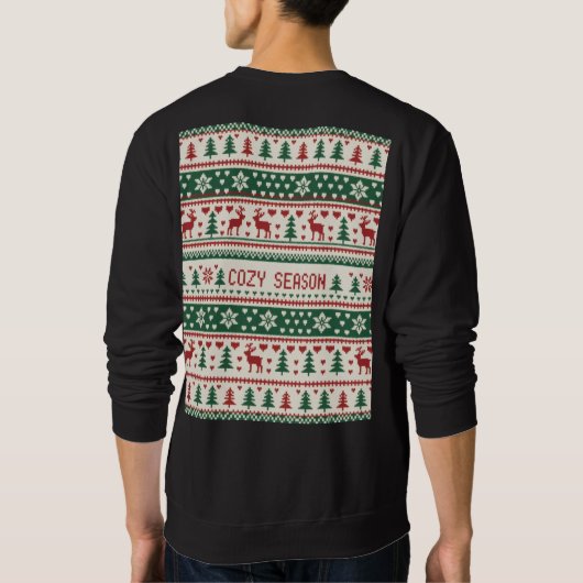 Cozy Season (1) Christmas Sweater Pattern Sweatshirt (Rückseite)