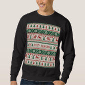 Cozy Season (1) Christmas Sweater Pattern Sweatshirt (Vorderseite)