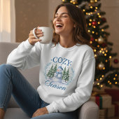 Cozy Season Cute Snowman Winter Christmas Trees Sweatshirt