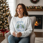 Cozy Season Cute Snowman Winter Christmas Trees Sweatshirt