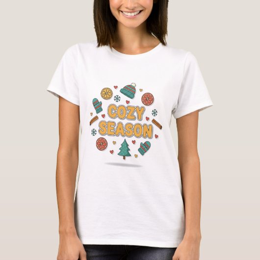 Cozy Season Holiday Elements – Style B T-Shirt (Vorderseite)