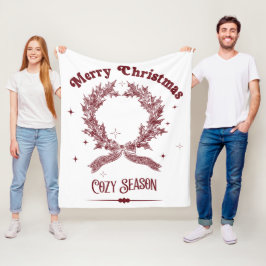 Cozy Season Vintage Christmas Fleecedecke