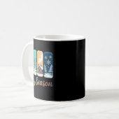 Cozy Season Winter Wonderland Cabin Snowman Snowfl Kaffeetasse (Vorderseite Links)