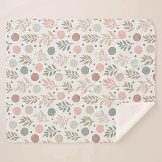 Cozy Sherpa Blanket with Classic Polka Dot Pattern Sherpadecke (Vorderseite (Horizontal))