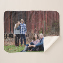 Cozy sherpa personalisierte Fotodecke - Andenken