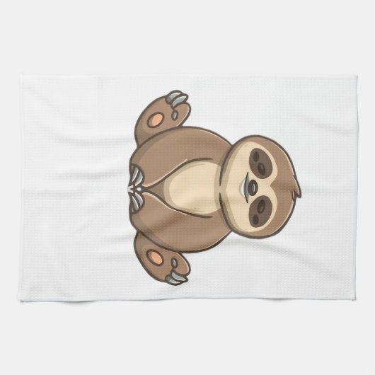 Cozy Sloth Klassik-T-Shirt Geschirrtuch (Horizontal)