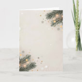 Cozy Snowflake & Pine Holiday Design Karte (Vorderseite)