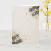 Cozy Snowflake & Pine Holiday Design Karte (Gelbe Blume)