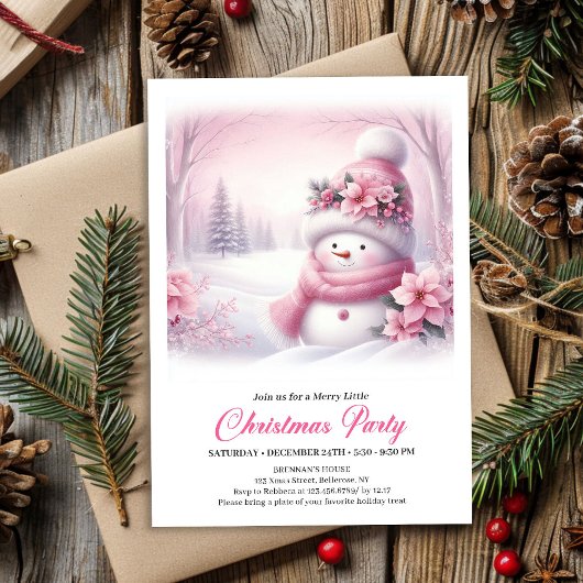 Cozy Snowy Forest Kids Download Christmas Invite Einladung