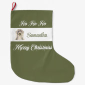 Cozy soft pastel Nordic personalized christmas Großer Weihnachtsstrumpf (Vorderseite)