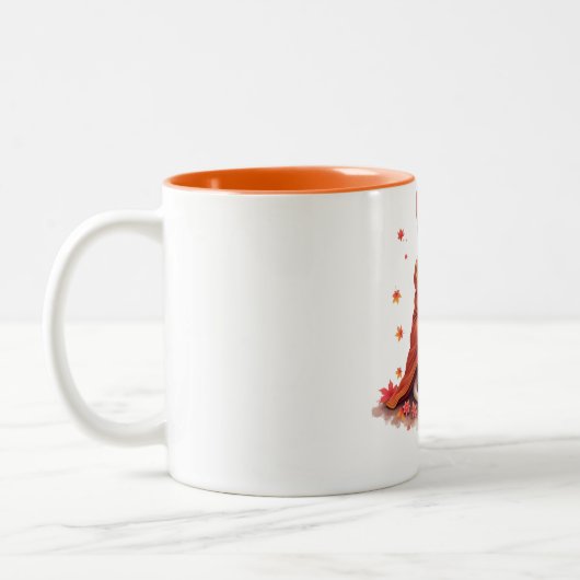 Cozy Sphynx Cat Mug - Autumn Fall Blanket & Coffee Zweifarbige Tasse (Links)