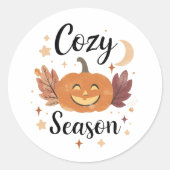 Cozy Spooky Season Runder Aufkleber (Vorderseite)
