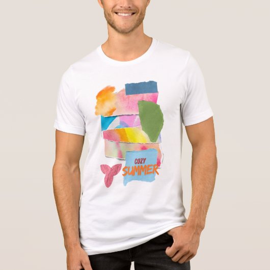 Cozy Summer Abstract Watercolor Art Tee for Artist (Vorderseite)