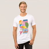 Cozy Summer Abstract Watercolor Art Tee for Artist (Vorderseite voll)