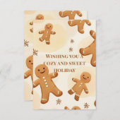 Cozy & Sweet Gingerbread Holiday Greeting Card Dankeskarte (Vorne/Hinten)