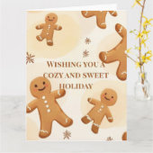Cozy & Sweet Gingerbread Holiday Greeting Card Karte (Gelbe Blume)