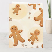 Cozy & Sweet Gingerbread Holiday Greeting Card Karte (Rückseite)