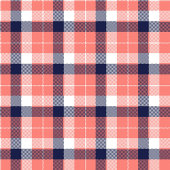 Cozy Tartan Curtain Coral Navy Gift for Retirement Duschvorhang