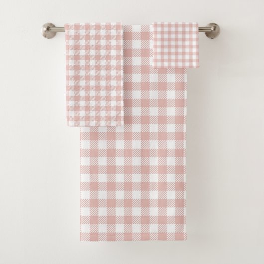 Cozy Tartan Towel Rose Gold Gift for Her Home Badhandtuch Set (Insitu)