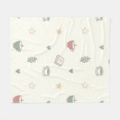 Cozy Tea Books Candle Pattern Soft Fleecedecke (Vorderseite (Horizontal))