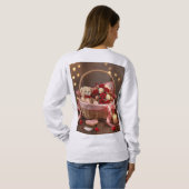Cozy Teddy Rose Basket Romantic Valentine Sweatshirt (Schwarz voll)