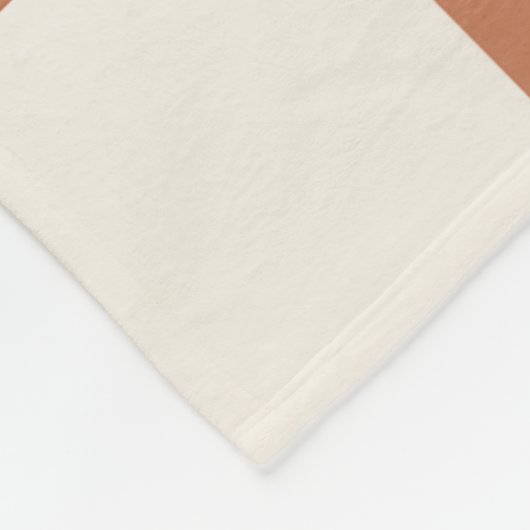 Cozy Terracotta Rust & Cream Buffalo Check Fleecedecke (Ecke)
