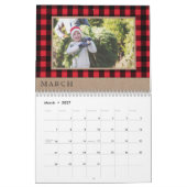 Cozy u. warmer | roter Büffel-kariertes Kalender (Mär 2027)