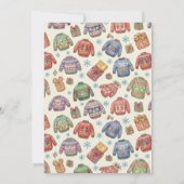 Cozy Ugly Sweater Holiday Party Hand Painted  Einladung (Rückseite)