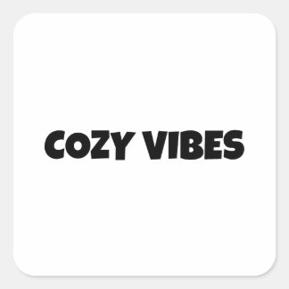 COZY VIBES QUADRATISCHER AUFKLEBER