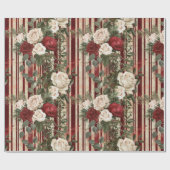 Cozy Vintage Christmas Pattern Geschenkpapier (Flach)