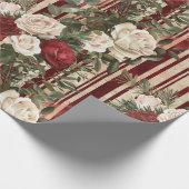 Cozy Vintage Christmas Pattern Geschenkpapier (Ecke)