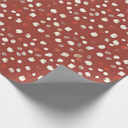 Cozy Vintage Christmas Pattern Geschenkpapier (Ecke)