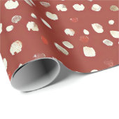 Cozy Vintage Christmas Pattern Geschenkpapier (Rolleneckpunkt)