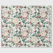 Cozy Vintage Christmas Pattern Geschenkpapier (Flach)