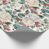 Cozy Vintage Christmas Pattern Geschenkpapier (Ecke)