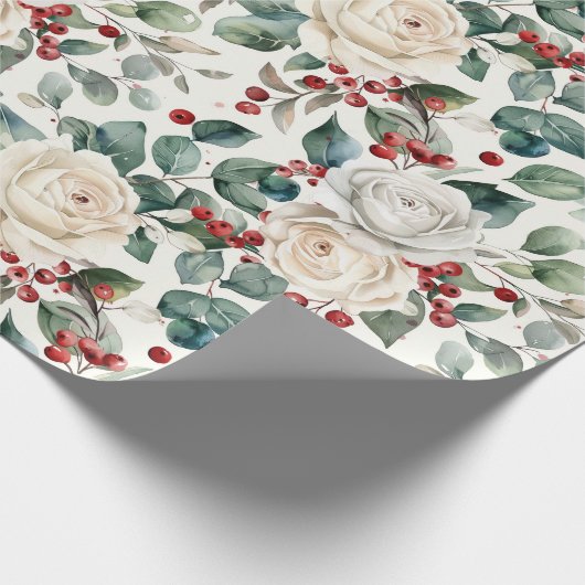 Cozy Vintage Christmas Pattern Geschenkpapier (Ecke)