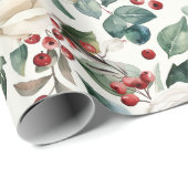 Cozy Vintage Christmas Pattern Geschenkpapier (Rolleneckpunkt)