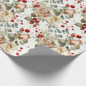 Cozy Vintage Christmas Pattern Geschenkpapier (Ecke)
