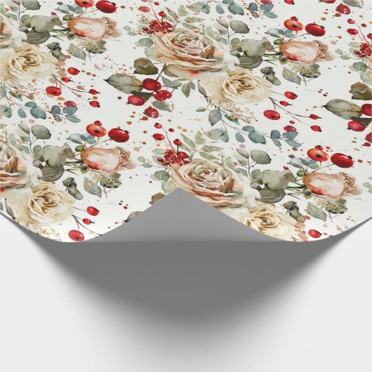 Cozy Vintage Christmas Pattern Geschenkpapier (Ecke)