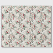 Cozy Vintage Christmas Pattern Geschenkpapier (Flach)