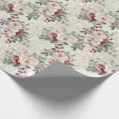 Cozy Vintage Christmas Pattern Geschenkpapier (Ecke)