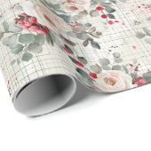 Cozy Vintage Christmas Pattern Geschenkpapier (Rolleneckpunkt)