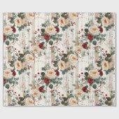 Cozy Vintage Christmas Pattern Geschenkpapier (Flach)