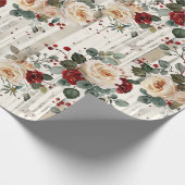 Cozy Vintage Christmas Pattern Geschenkpapier (Ecke)