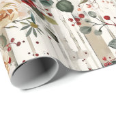Cozy Vintage Christmas Pattern Geschenkpapier (Rolleneckpunkt)