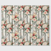 Cozy Vintage Christmas Pattern Geschenkpapier (Flach)