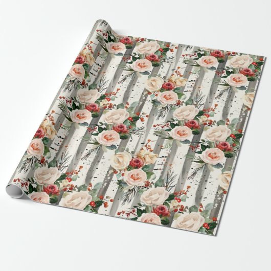 Cozy Vintage Christmas Pattern Geschenkpapier (Ungerollt)