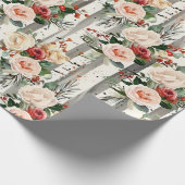 Cozy Vintage Christmas Pattern Geschenkpapier (Ecke)