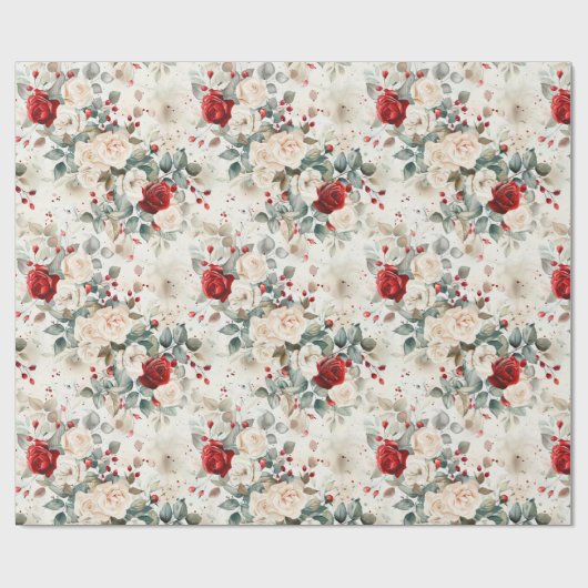 Cozy Vintage Christmas Pattern Geschenkpapier (Flach)